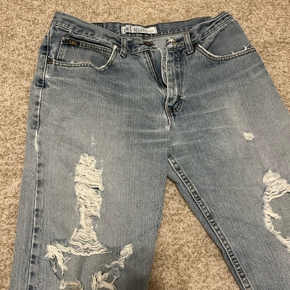 Men’s Distressed Lee Relaxed Fit Jeans 33 x 30 - Picture 3 of 15